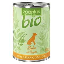 Bild Ekonomipack: zooplus Bio 12 x 400 g - Eko-kyckling med eko-morötter (glutenfritt)
