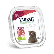 Bild Ekonomipack: Yarrah Organic 48 x 100 g - Chunks: Eko-kyckling & eko-nötkött med eko-persilja