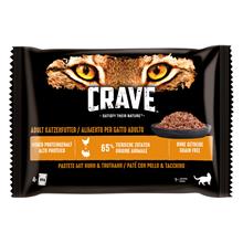 Bild 4 x 85 g Crave våtfoder för katt till sparpris!  - Paté Chicken & Turkey