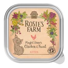 Bild Rosie's Farm Kitten 16 x 100 g - Kitten: Kyckling & öring