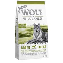 Bild Ekonomipack: 2 x 12 kg Wolf of Wilderness hundmat - Senior - Green Fields