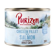 Bild 5 + 1 på köpet! Purizon Adult 6 x 200 g - Chicken & Salmon
