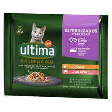 Bild Ekonomipack: Ultima Cat Sterilized 96 x 85 g - Kyckling & lax