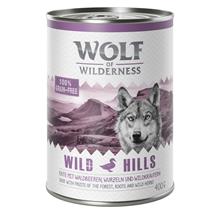 Bild Wolf of Wilderness burklock Wolf of Wilderness våtfoder - Wild Hills (400 g) - Passar till locket