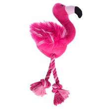 Bild Flamingo med rep hundleksak - 2 st
