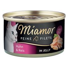 Bild Ekonomipack: Miamor Fine Filets 24 x 100 g - Kyckling & ris i gelé