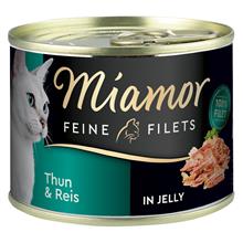 Bild Ekonomipack: Miamor Fine Filets 12 x 185 g - Tonfisk & ris i gelé