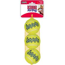 Bild KONG Airdog Squeaker Ball tennisbollar med pipljud - Medium: Ø 6 cm, 3-pack