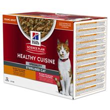Bild Hill's Science Plan Healthy Cuisine Adult Sterilised with Chicken & Salmon - 48 x 80 g
