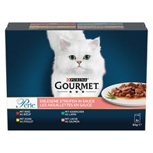 Bild Gourmet Perle blandpack 8 x 85 g - Mix nötkött, kyckling, kanin, lax