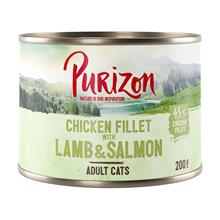 Bild Purizon Adult - Grain Free 12 x 200 g - Kycklingfilé, lax & lamm