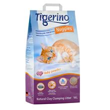 Bild 2 x 14 liter till sparpris! Tigerino Nuggies kattströ - Ultra Baby Powder (fina korn)