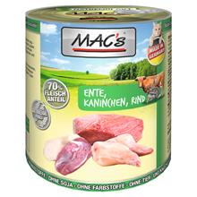 Bild Ekonomipack: MAC's Cat våtfoder 24 x 800 g - Blandpack: Anka, kalkon & kyckling + Anka, kanin & nötkött