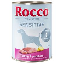 Bild Ekonomipack: Rocco Sensitive 24 x 400 g - Kalkon & potatis