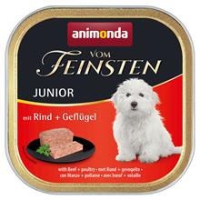 Bild Ekonomipack: 48 x 150 g Animonda vom Feinsten - Junior: Nötkött & fågel