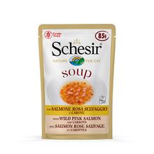 Bild Ekonomipack:  Schesir Cat Soup 24 x 85 g - Vild rosa lax & morötter