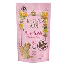 Bild Rosie's Farm Puppy & Adult Mini Hearts Veal - Ekonomipack: 5 x 50g