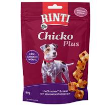 Bild RINTI Chicko Plus ost- och skinktärningar - Ekonomipack: 6 x 80 g