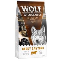 Bild Ekonomipack: 2 x 12 kg Wolf of Wilderness hundmat - Rocky Canyons - Beef