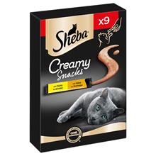 Bild Sheba Creamy Snacks 4 / 9 x 12 g - Kyckling  + Ost 9 x 12 g