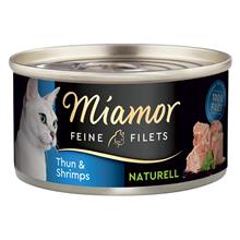 Bild Ekonomipack: Miamor Fine Filets Naturelle 24 x 80 g - Tonfisk & räkor