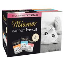Bild Blandat ekonomipack: Miamor Ragout Royale 48 x 100 g - Multi-Mix Jelly (Kalkon, Lax, Kalv)