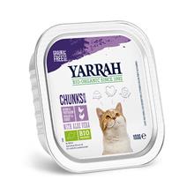 Bild Ekonomipack: Yarrah Organic 24 x 100 g - Chunks: Eko-kyckling & eko-kalkon med eko-aloe vera