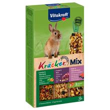 Bild Vitakraft Kräcker Trio-Mix för dvärgkaniner - 1 x 3 Grönsaker, druvor & skogsbär