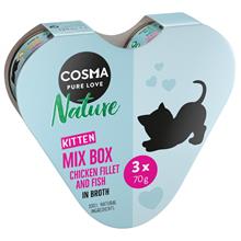 Bild Cosma Nature Kitten Heart-Box 3 x 70 g - 3 olika sorter