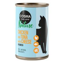 Bild Ekonomipack: Cosma Nature 12 x 140 g Kyckling & tonfisk med ost