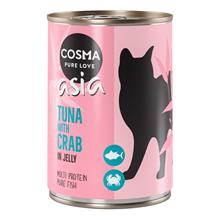 Bild Cosma Asia in Jelly 6 x 400 g - Tonfisk & krabbkött