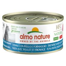 Bild Almo Nature HFC Natural Made in Italy 6 x 70 g - Tonfisk, kyckling & ost