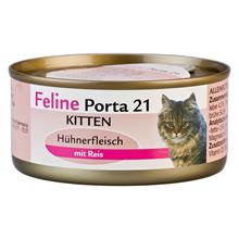 Bild Ekonomipack: Feline Porta 21 24 x 156 g - Kitten - Kyckling med ris