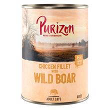 Bild Purizon Adult - Grain Free 12 x 400 g - Kycklingfilé med vildsvin