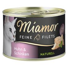 Bild Ekonomipack: Miamor Fine Filets Naturelle 24 x 156 g - Kyckling & skinka