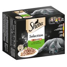 Bild Ekonomipack: Sheba 144 x 85 g portionspåse - Selection in Sauce Fin mångfald