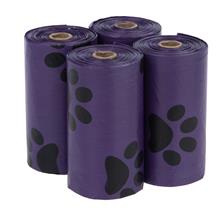 Bild Hundbajspåsar med doft - 4 rullar à 15 påsar lila, Lavendel