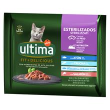 Bild Ekonomipack: Ultima Cat Sterilized 96 x 85 g - Fiskurval
