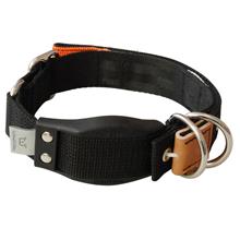 Bild WowWow Professional, svart hundhalsband - Stl. M: 37 - 46 cm halsomfång, B 35 mm