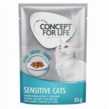 Bild Ekonomipack: Concept for Life 48 x 85 g - Sensitive Cats i sås