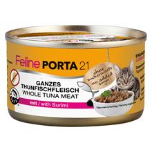 Bild Ekonomipack: Feline Porta 21 24 x 90 g - 4 blandade sorter av kyckling & tonfisk