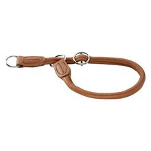 Bild HUNTER Round & Soft hundhalsband, cognac - Storlek: max. 55 cm, Ø 10 mm