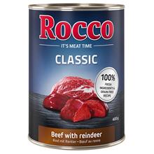 Bild Ekonomipack: Rocco Classic 24 x 400 g hundfoder - Nöt & renkött