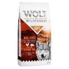 Bild Ekonomipack: 2 x 12 kg Wolf of Wilderness hundmat - Soft - Wide Acres - Chicken