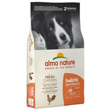 Bild Ekonomipack: 2 / 3 påsar Almo Holistic Nature hundfoder - Adult Medium Kyckling & ris (2 x 12 kg)