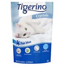 Bild Tigerino Crystals Fun - färgglatt kattströ - Ekonomipack: Blått 3 x 5 l