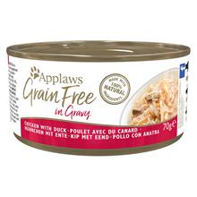 Bild Ekonomipack: Applaws Grainfree in Gravy 24 x 70 g  - Kyckling med anka