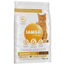 Bild IAMS for Vitality Hairball Adult Chicken Ekonomipack: 2 x 10 kg