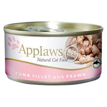 Bild Applaws provpack: Torr- och våtfoder - 2 kg Adult Chicken & Salmon + 6 x 156 g Tonfiskfilé & räkor