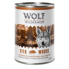Bild Ekonomipack: Wolf of Wilderness 12 x 400 g - Oak Woods - Wild Boar